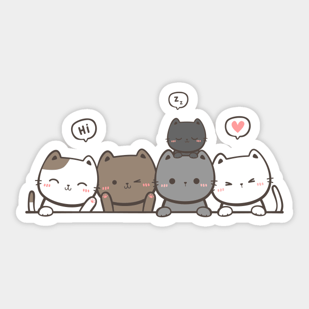 Cute Cats , cats lover Sticker by elhlaouistore